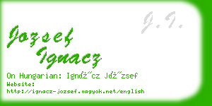 jozsef ignacz business card